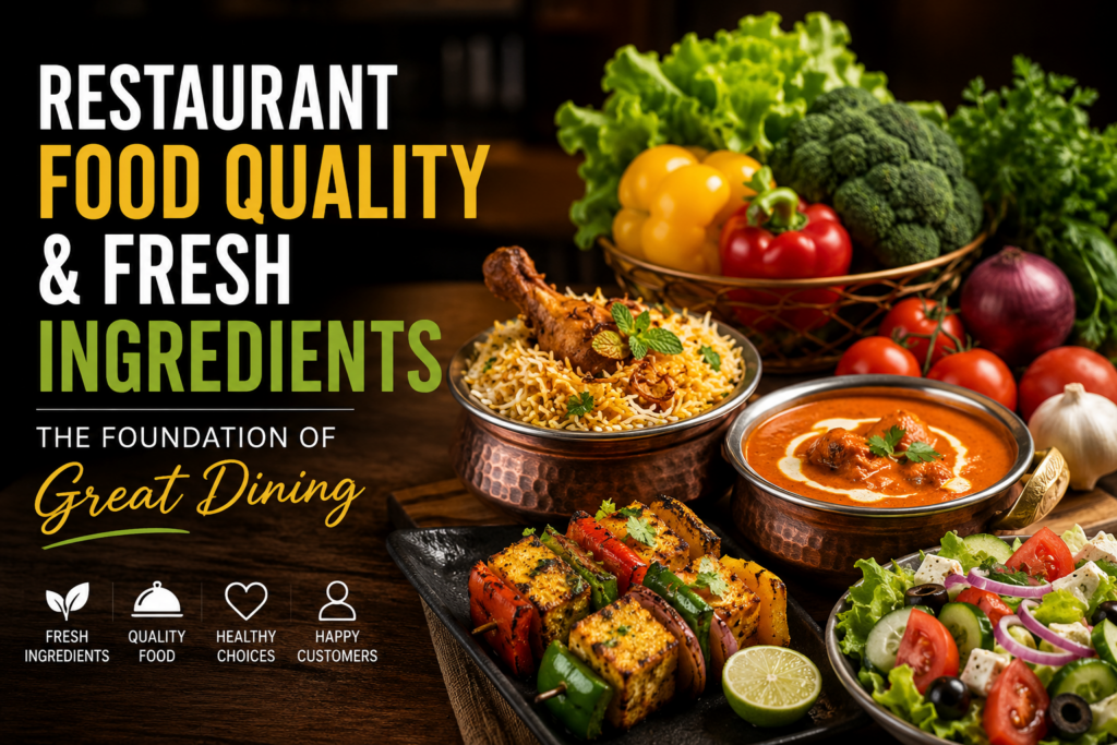 Restaurant Food Quality and Fresh Ingredients: The Foundation of Great Dining Fresh ingredients and delicious Indian dishes served at Rasika Restaurant, the best restaurants in Srikakulam.